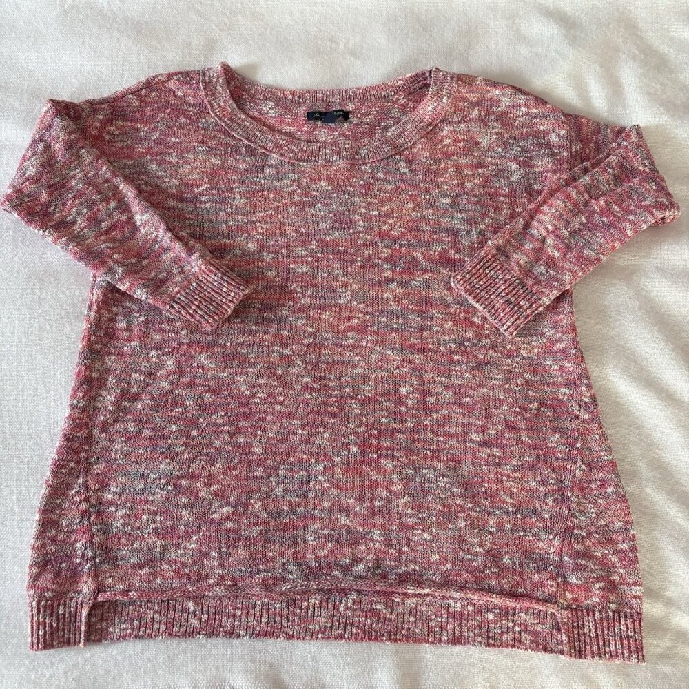 Vintage 90s American Eagle Womens Size‎ Small Sweater 3/4 Sleeve Pink Coquette